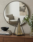 Narrow Metal Triangular Decorative Sculpture