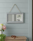 9" Silver Metal Framed Accent Mirror