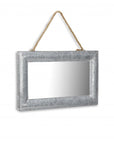 9" Silver Metal Framed Accent Mirror