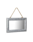 9" Silver Metal Framed Accent Mirror