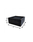 7" Black Wood Wall Mounted Floating Shelf With LED Light