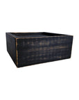 7" Black Wood Wall Mounted Floating Shelf With LED Light