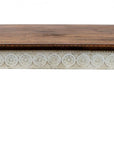 48" Brown and Ivory Solid Wood Coffee Table