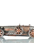 c1924 Bugatti Bronze and Silver Racecar Model Sculpture