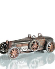 c1924 Bugatti Bronze and Silver Racecar Model Sculpture