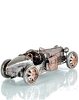 c1924 Bugatti Bronze and Silver Racecar Model Sculpture