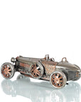 c1924 Bugatti Bronze and Silver Racecar Model Sculpture