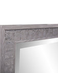 Warm Gray Faux Wood Square Mirror