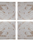 Set of Four White Wood Square Framed Art