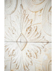 Set of Four White Wood Square Framed Art