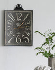 Vintage Style Black and White Iron Wall Clock