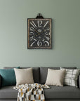 Vintage Style Black and White Iron Wall Clock