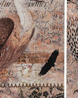 Set of Two Brown Wood Framed Art