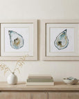 Set of Two Oysters Watercolor Framed Wall Art