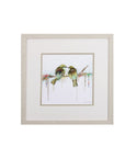 Set of Four Colorful Birds on Branches Wall Art