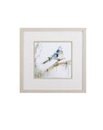 Set of Four Colorful Birds on Branches Wall Art