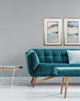 Set of Two Sandy Beach Abstract Wall Art