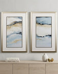 Set of Two Sandy Beach Abstract Wall Art