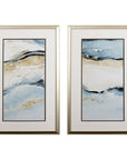 Set of Two Sandy Beach Abstract Wall Art