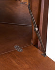 Cosmo Brown and Black Corner Bar Cabinet