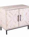 Modern Farmhouse Rustic Natural Accent Storage Cabinet