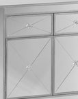 Glamorous Mirrored Bling Two Door Storage Accent Cabinet