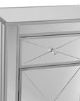 Glamorous Mirrored Bling Two Door Storage Accent Cabinet