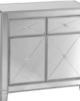 Glamorous Mirrored Bling Two Door Storage Accent Cabinet