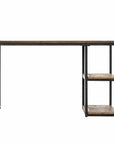 50" Brown and Black Solid Wood Writing Desk