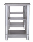 50" Silver Wood Mirrored