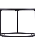 Set of Two Black And Silver Mirrored Round Nested Coffee Table Set