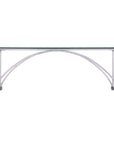 48" Chrome Glass And Metal Rectangular Coffee Table