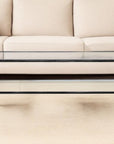 48" Black Glass And Metal Rectangular Coffee Table