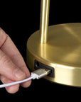 Shiny Satin Brass LED Adjustable Desk Lamp