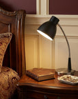 Black Matte and Silver LED Adjustable Desk Lamp