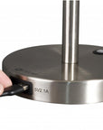 Brushed Silver LED Adjustable Desk Lamp