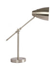 Brushed Silver LED Adjustable Desk Lamp