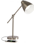 Brushed Silver LED Adjustable Desk Lamp