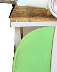26" Green And White Novelty Scooter Open Cabinet with Two Shelves