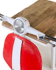 26" Red and Off White Novelty Scooter Open Cabinet With Two Shelves