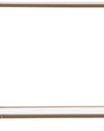 56" Clear and Gold Glass Mirrored Frame Console Table With Shelves