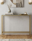 36" Silver and Gold Mirrored Glass Console Table
