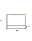 36" Silver and Gold Mirrored Glass Console Table