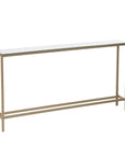 56" Silver and Gold Mirrored Glass Console Table