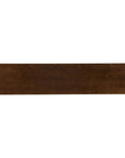 54" Dark Brown and Gunmetal Wood and Metal Sled Console Table