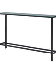 56" Black Mirrored Glass Console Table