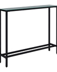 36" Black Mirrored Glass Console Table