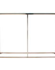 42" Clear and Gold Glass and Metal Frame Console Table