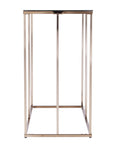 42" Clear and Gold Glass and Metal Frame Console Table
