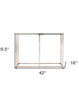 42" Clear and Gold Glass and Metal Frame Console Table